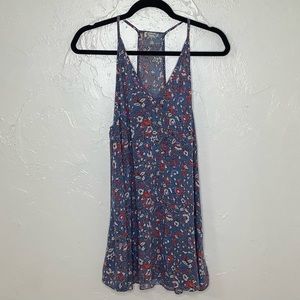 Free People floral racerback tunic blouse size XS EUC